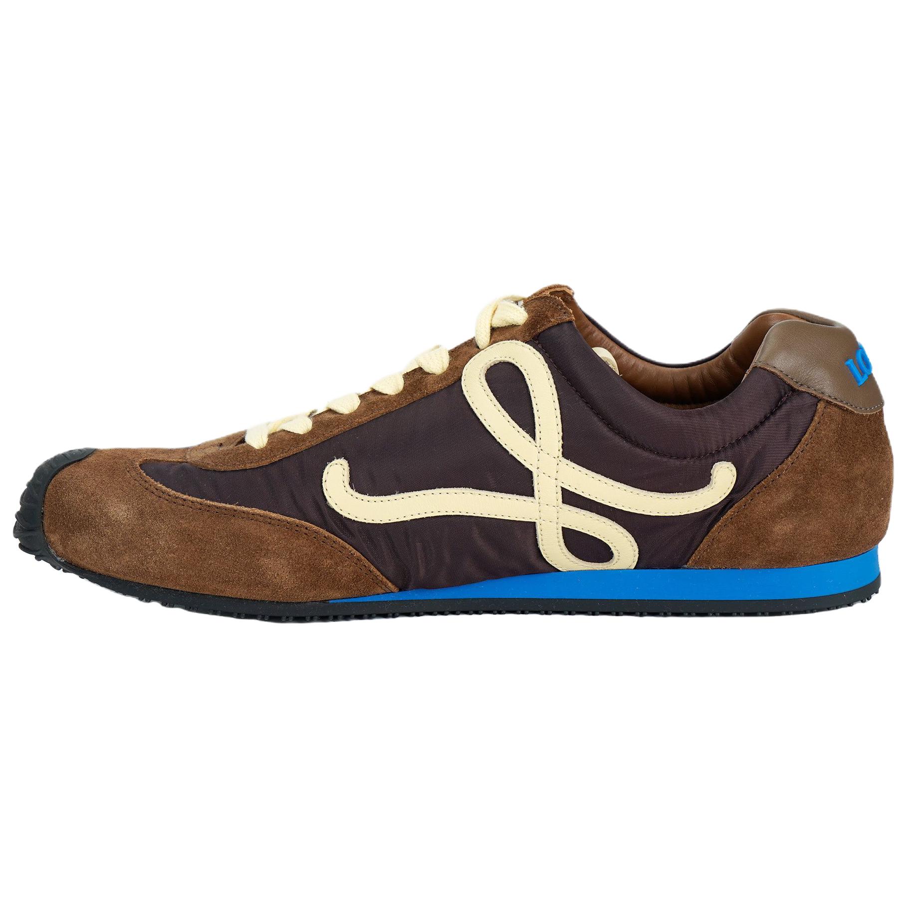 LOEWE Ballet Runner 2.0 Brown Leather Sneakers Casual Low-Top Shoes MBR2282X01-4865