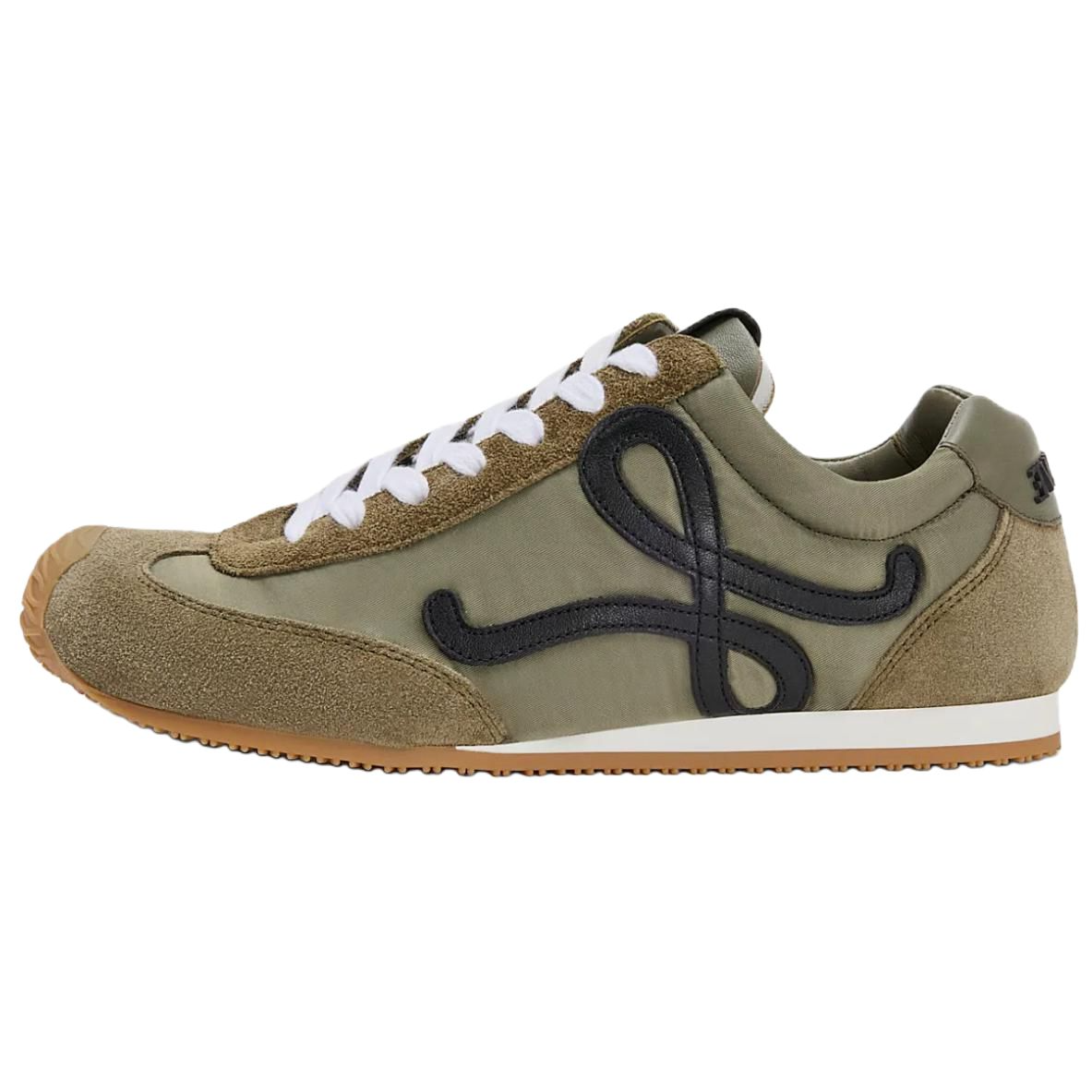 LOEWE Ballet Runner 2.0 Low-Top Sneakers in Light Khaki Leather. M816282XBR-6327