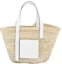 Buy LOEWE 棕櫚葉與小牛皮籃子包 自然/白色