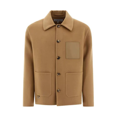 LOEWE Beige Single-Breasted Slim Fit Long Sleeve Jacket H526Y03WBE-3150