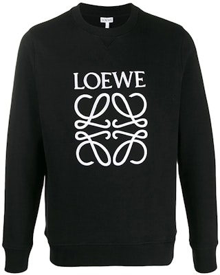 LOEWE 男士黑色刺绣Logo圆领卫衣 H6109900CR-1100 Buy LOEWE 男士黑色刺绣Logo圆领卫衣 H6109900CR-1100