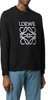 LOEWE 男士黑色刺绣Logo圆领卫衣 H6109900CR-1100 Shop LOEWE 男士黑色刺绣Logo圆领卫衣 H6109900CR-1100