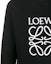 Sizing LOEWE 男士黑色刺绣Logo圆领卫衣 H6109900CR-1100