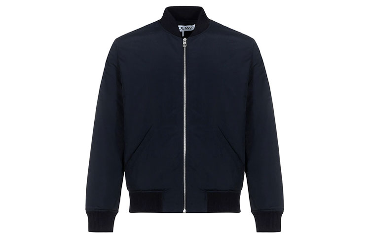 LOEWE Black Jacket with Solid Color and Daisy Letter Print Back H2108900PO-1100