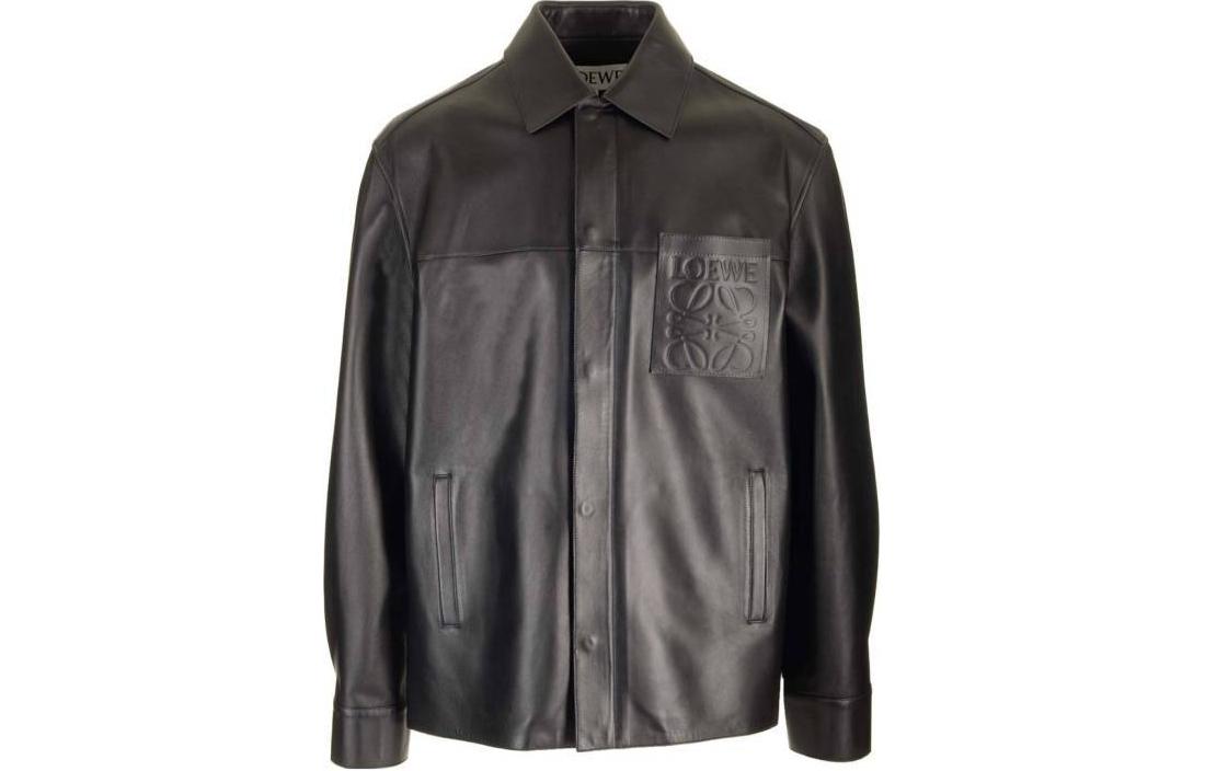 LOEWE Black Long-Sleeve Collared Button-Up Jacket H526Y34L13-1100