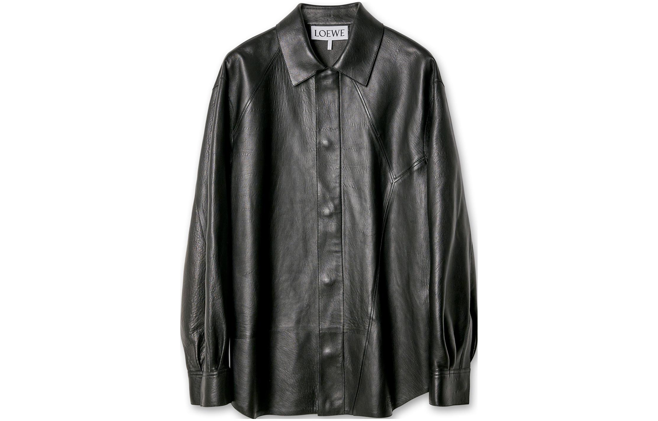 LOEWE Black Slim Fit Solid Square Neck Long Sleeve Jacket H526Y19LA6-1100