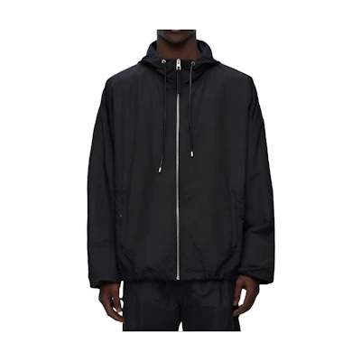 LOEWE Black Solid Color Zip-Up Hoodie Jacket H526Y02W74-1100