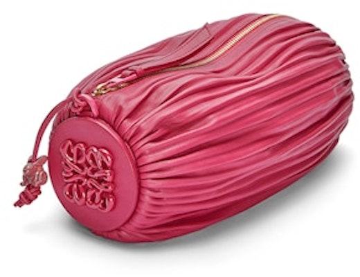 LOEWE Bracelet Pouch In Pleated Nappa Ruby Red Glaze Lookbook LOEWE Bracelet Pouch In Pleated Nappa Ruby Red Glaze