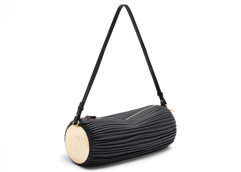 LOEWE Bracelet Pouch Pleated Nappa Black