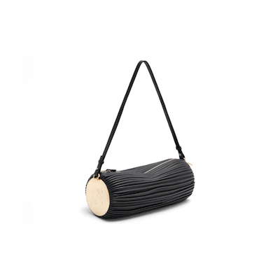 LOEWE Bracelet Pouch Pleated Nappa Black