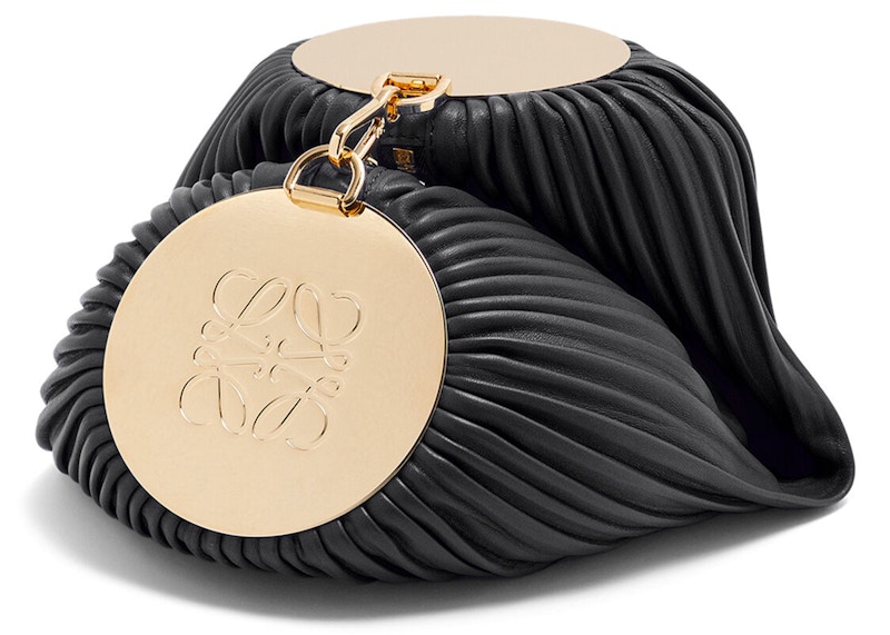 LOEWE Bracelet Pouch Pleated Nappa Black 圖 2