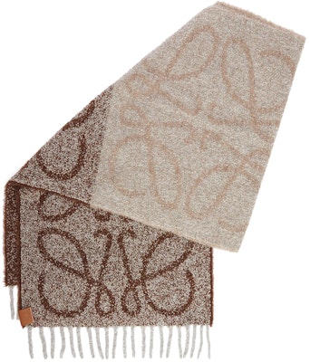 LOEWE 棕色流苏羊毛围巾 情侣款 男女同款 F811257X79 Purchase LOEWE 棕色流苏羊毛围巾 情侣款 男女同款 F811257X79