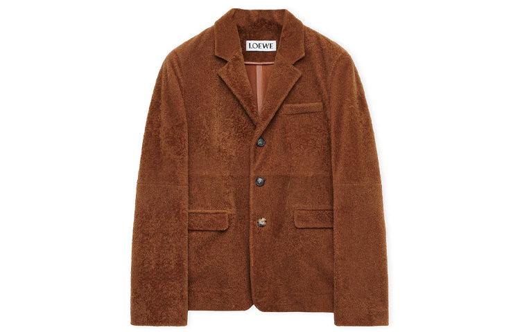 LOEWE Brown Single-Breasted Long Sleeve Jacket SS24 HSM1Y19L04-3200