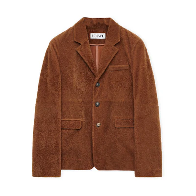 LOEWE Brown Single-Breasted Long Sleeve Jacket SS24 HSM1Y19L04-3200