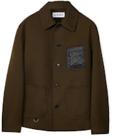 Order LOEWE 翻領釦扣夾克 FW22 深橄欖綠色. H526Y02W19-4153