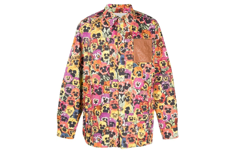 LOEWE Button-Up Floral Long-Sleeve Shirt Jacket Multicolor () H526Y05W27-9990