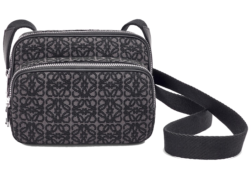 LOEWE Camera Bag in Anagram Jacquard Mini Anthracite/Black