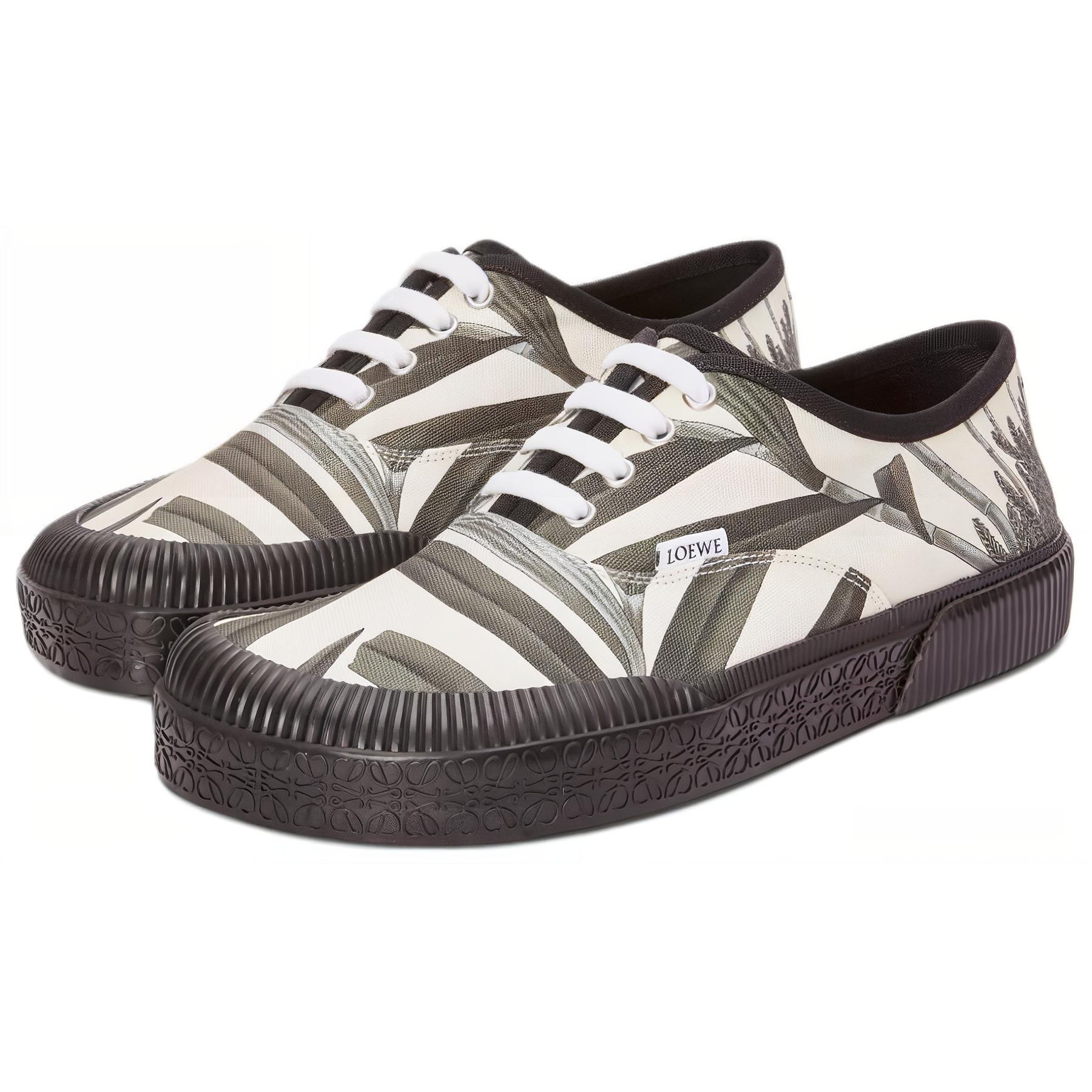 Lookbook ロエベ キャンバススニーカー ロー『グリーンレースアップ』M616282X37-9990 M616282X37-9990