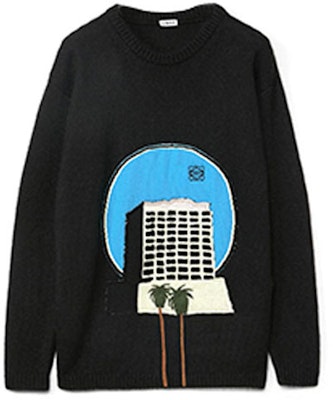 LOEWE Colección Cápsula Suéter de Punto Negro con Diseño de Dibujos Animados H897Y14K02-1489 Order LOEWE Colección Cápsula Suéter de Punto Negro con Diseño de Dibujos Animados H897Y14K02-1489