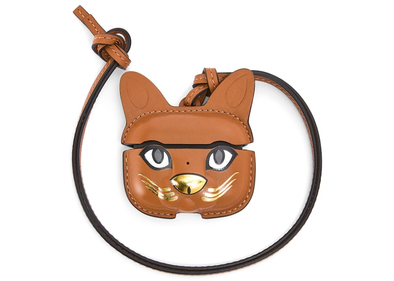 Lookbook LOEWE 小牛皮貓咪AirPod Pro保護套-棕色