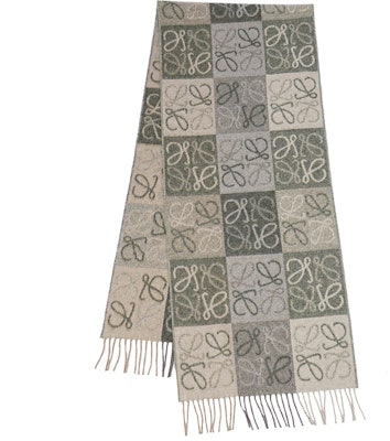 LOEWE经典咖啡色格纹羊毛羊绒围巾 情侣款男女通用 F810487X17-2277 Order LOEWE经典咖啡色格纹羊毛羊绒围巾 情侣款男女通用 F810487X17-2277