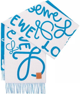 LOEWE经典标志印花流苏围巾 男女通用羊毛冬季配饰 F000487XDT-7143 Shop LOEWE经典标志印花流苏围巾 男女通用羊毛冬季配饰 F000487XDT-7143