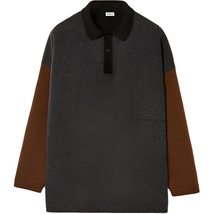LOEWE Color-Block Long Sleeve Polo Shirt H52633-3X84-1204