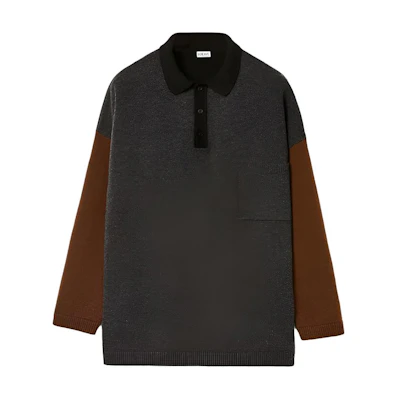LOEWE Color-Block Long Sleeve Polo Shirt H52633-3X84-1204