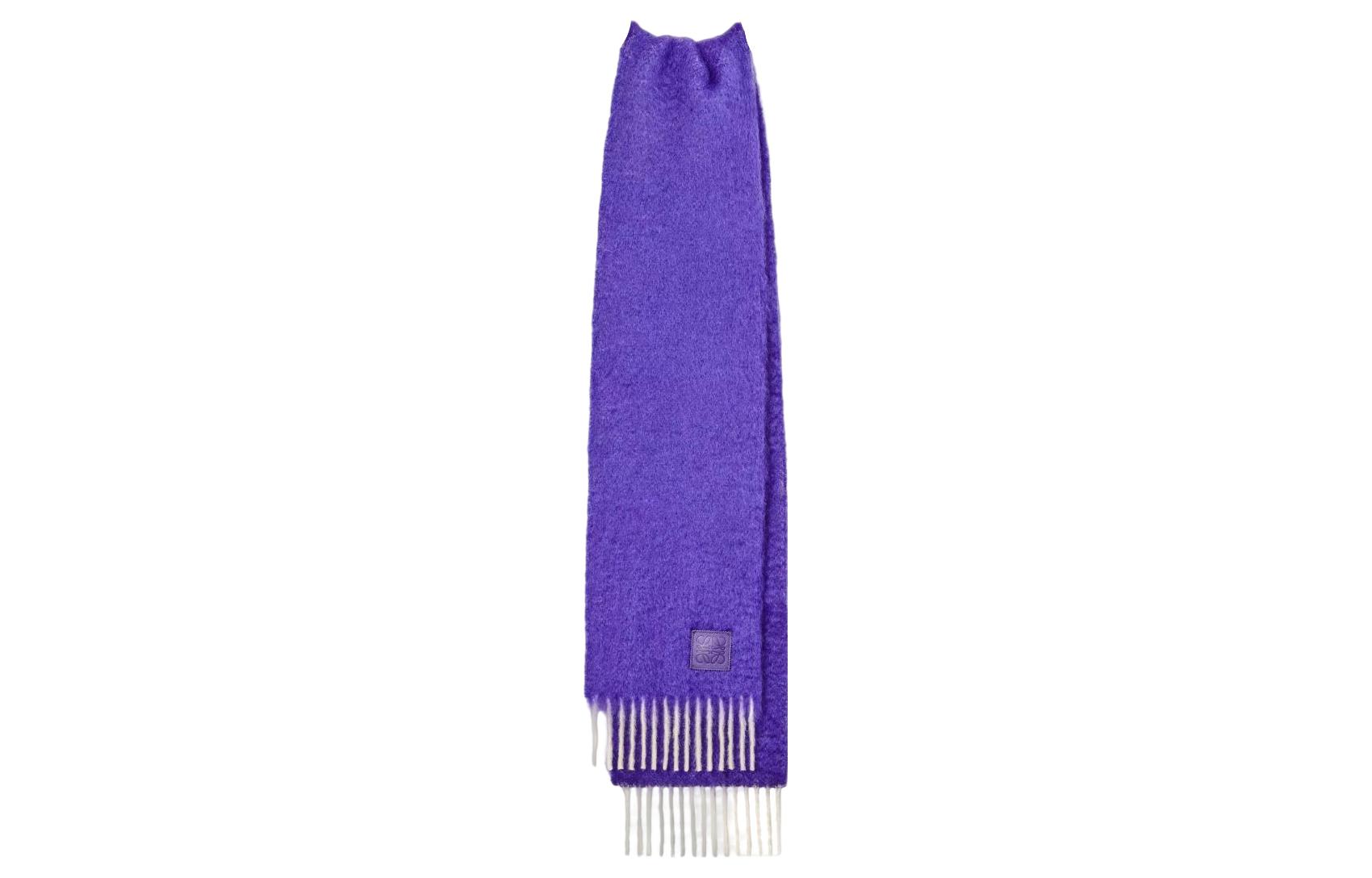 LOEWE Cozy Elegant Knit Scarf Unisex Purple. F811257X01-6100 圖 3