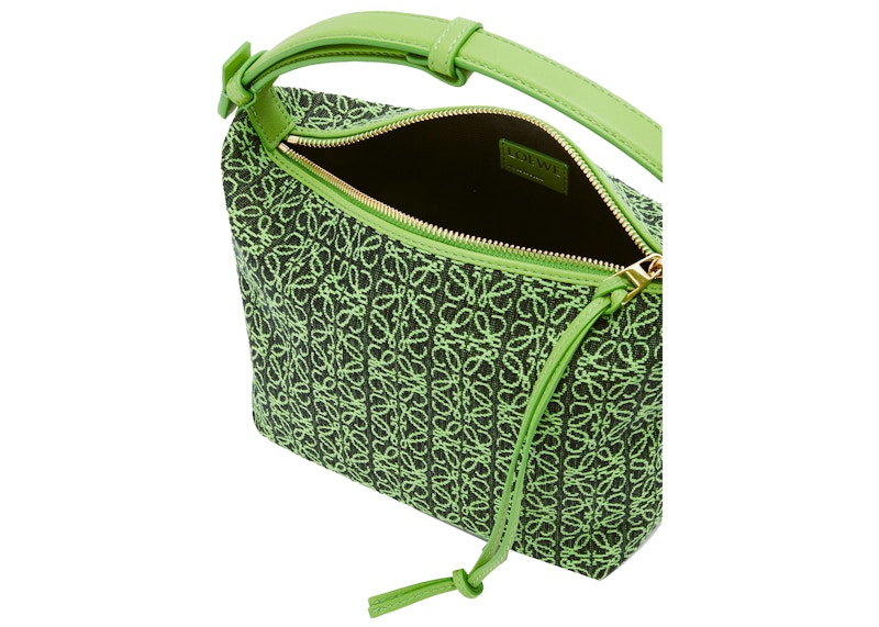 Lookbook LOEWE Cubi 小号字母提花包 绿色/苹果绿