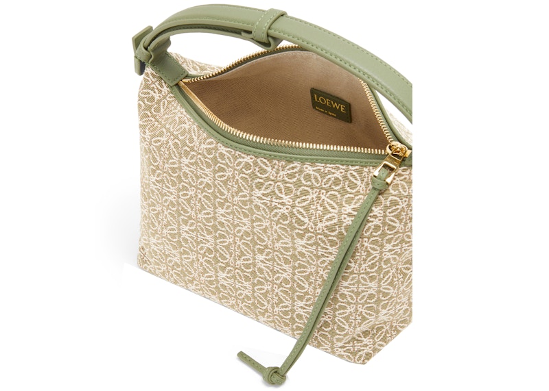 Lookbook ロエベ キュービバッグ スモール アナグラム ジャカード グリーン/アボカドグリーン
