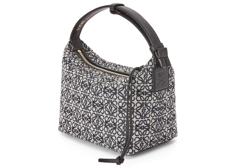 Order ロエベ キュービバッグ スモール アナグラム ジャカード ネイビー/ブラック