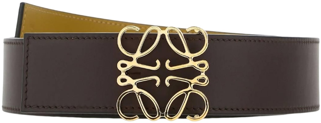 LOEWE 光滑棕色剪裁扣皮带 4cm宽 515010101832 Shop LOEWE 光滑棕色剪裁扣皮带 4cm宽 515010101832