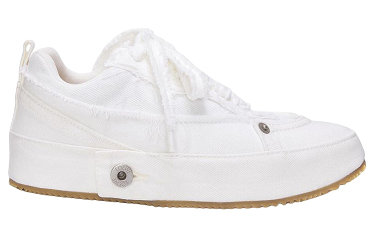 Order LOEWE 羅意威 牛仔布 低幫 繫帶 時尚板鞋 白色