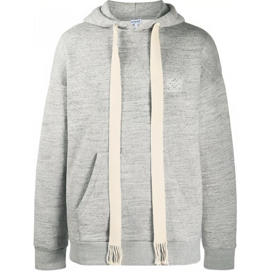 LOEWE Embroidered Logo Hoodie Men’s Grey H6109701SI-1440