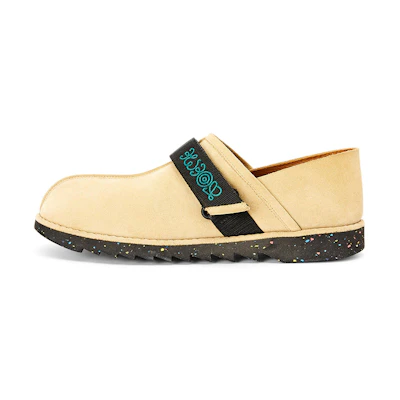 LOEWE Embroidered Suede Flats 'Gold'