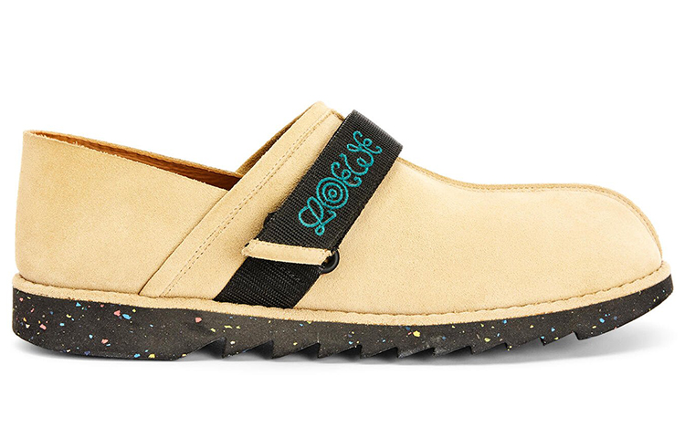 LOEWE Embroidered Suede Flats 'Gold' 圖 2