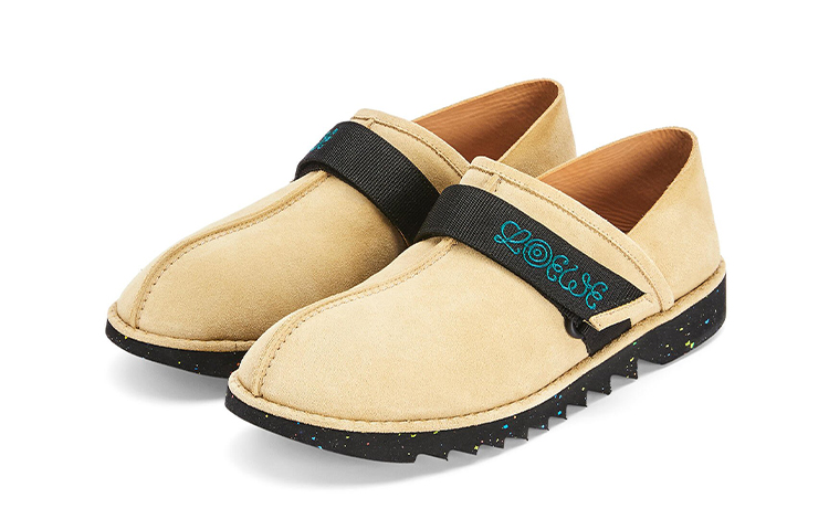 LOEWE Embroidered Suede Flats 'Gold' 圖 3