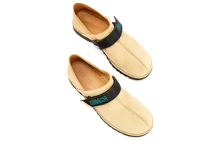 LOEWE Embroidered Suede Flats 'Gold' 圖 4
