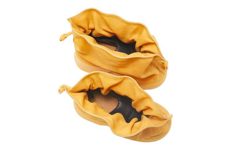 LOEWE Flamenco Boots 'Yellow Suede Flat Lace-Up' 圖 3