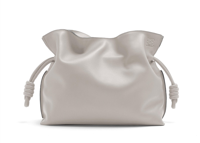 LOEWE Flamenco Clutch In Nappa Calfskin Ghost