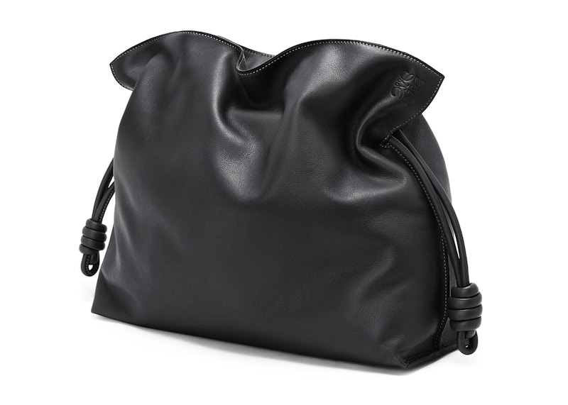 Order Tas Tangan LOEWE Flamenco Nappa Kulit Anak Sapi Hitam Besar