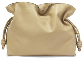 LOEWE Flamenco Clutch In Nappa Calfskin Large Clay Green LOEWE Flamenco Clutch In Nappa Calfskin Large Clay Green