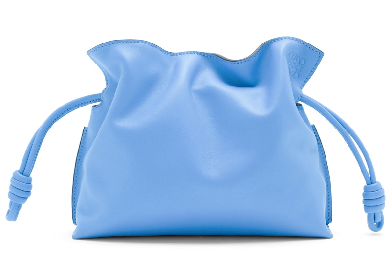 LOEWE Flamenco Clutch in Nappa Calfskin Mini Celestine Blue
