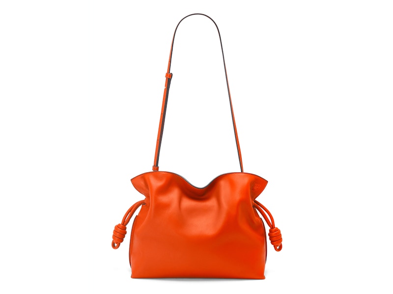 Order Clutch LOEWE Flamenco Kulit Anak Sapi Nappa Oranye