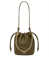 Order LOEWE Flamenco Purse Bucket Bag In Mellow Nappa Lambskin Dark Khaki Green