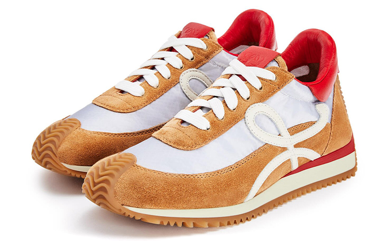 LOEWE Flow RNNR 'Brown White Suede' 圖 3