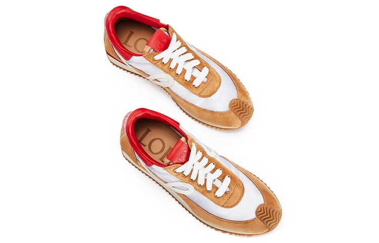 LOEWE Flow RNNR 'Brown White Suede' 圖 4