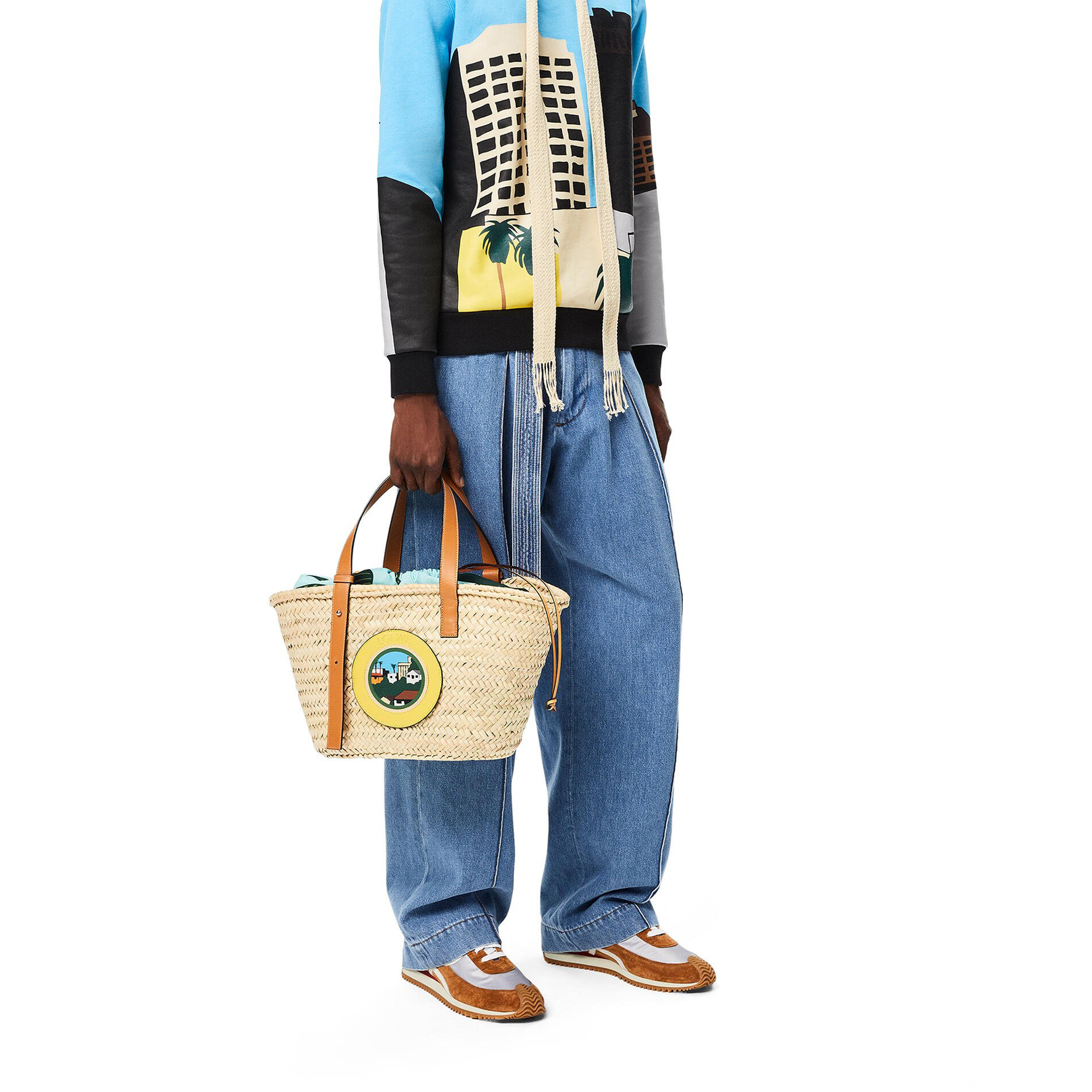 LOEWE Flow RNNR 'Brown White Suede' 圖 5