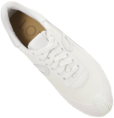LOEWE羅意威 Flow Runner 皮革 徽標 系帶 低幫 運動休閒鞋 男款 白色 Shop LOEWE羅意威 Flow Runner 皮革 徽標 系帶 低幫 運動休閒鞋 男款 白色